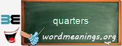 WordMeaning blackboard for quarters